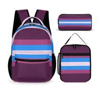 peiyeety Zaino da viaggio con bandiera LGBT Pride, zaino per laptop non conforme al genere, borsa per il pranzo e borsa portaoggetti