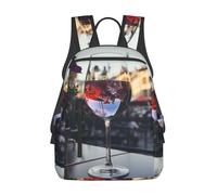 peiyeety Zaino da viaggio con calice da vino per uomo e donna, zaino per laptop da 14 pollici, borsa da lavoro impermeabile