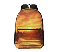 peiyeety Zaino da viaggio con faro marino al tramonto per uomo e donna, zaino per laptop da 17 pollici, borsa da lavoro impermeabile