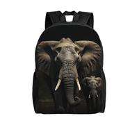 peiyeety Zaino da viaggio Elephant Black per uomo e donna, zaino per laptop da 15,6 pollici, borsa da lavoro impermeabile
