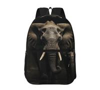 peiyeety Zaino da viaggio Elephant Black per uomo e donna, zaino per laptop da 17 pollici, borsa da lavoro impermeabile