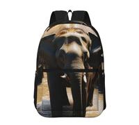 peiyeety Zaino da viaggio Elephant Water Drinking per uomo e donna, zaino per laptop da 17 pollici, borsa da lavoro impermeabile