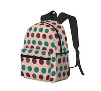 peiyeety Zaino da viaggio per laptop da uomo e da donna, leggero e resistente all'acqua, con stampa Boho Polka Do D e spallacci regolabili.