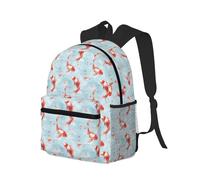 peiyeety Zaino da viaggio per laptop da uomo e da donna, leggero e resistente all'acqua, con stampa di un simpatico pesce rosso (A), borsa da viaggio con spallacci regolabili.