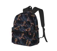 peiyeety Zaino da viaggio per laptop da uomo e da donna, leggero e resistente all'acqua, con stampa di drago di montagna e fuoco, borsa da viaggio con spallacci regolabili.