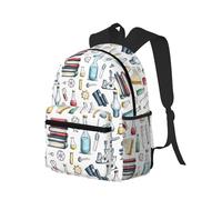 peiyeety Zaino da viaggio per laptop da uomo e da donna, leggero e resistente all'acqua, con stampa di laboratorio scientifico e scarabocchi (2), borsa da viaggio con spallacci regolabili