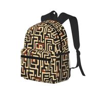 peiyeety Zaino da viaggio per laptop da uomo e da donna, leggero e resistente all'acqua, con stampa mimetica e labirinti, borsa da viaggio con spallacci regolabili.