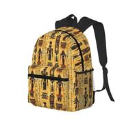 peiyeety Zaino da viaggio per laptop da uomo e da donna, leggero e resistente all'acqua, con stampa retrò dell'Egitto e spallacci regolabili.