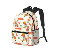peiyeety Zaino da viaggio per laptop da uomo e da donna, resistente all'acqua, leggero, da spiaggia, con stampa di skateboard e cane, con spallacci regolabili.