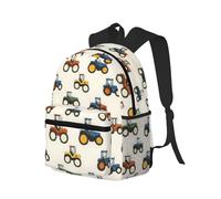 peiyeety Zaino da viaggio per laptop da uomo e da donna - Zaini da spiaggia leggeri e resistenti all'acqua, borsa da viaggio con stampa di trattori colorati e tracolle regolabili