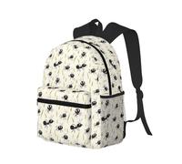 peiyeety Zaino da viaggio per laptop da uomo e da donna - Zaini da spiaggia leggeri e resistenti all'acqua, Borsa da viaggio con stampa di formica nera e spallacci regolabili