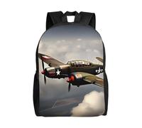 peiyeety Zaino da viaggio per uomo e donna con aeroplano della seconda guerra mondiale, zaino per laptop da 15,6 pollici, borsa da lavoro impermeabile