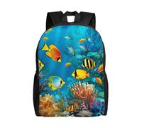 peiyeety Zaino da viaggio The Underwater World Tropical Fish per uomo e donna, zaino per laptop da 15,6 pollici, borsa da lavoro impermeabile