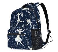 peiyeety Zaino per laptop a farfalla con motivo a danza classica, per donna e uomo, grande capacità, da viaggio, leggero, da portare con sé, casual, per lavoro, escursionismo e campeggio.