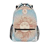 peiyeety Zaino per laptop Boho Moon Sun Clouds (02) per donna e uomo, borsa da viaggio personalizzata per l'università, zaino casual da giorno