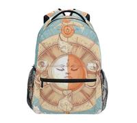 peiyeety Zaino per laptop Boho Moon Sun Clouds (04) per donna e uomo, zaino da viaggio personalizzato per l'università, zaino casual da giorno