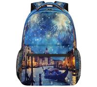 peiyeety Zaino per laptop con architettura Fireworks, zaino da lavoro, zaino multifunzionale per viaggi di lavoro