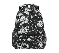 peiyeety Zaino per laptop con astronauta, pianeta e stelle, per donne e uomini, borsa da viaggio personalizzata per l'università, zaino casual da giorno