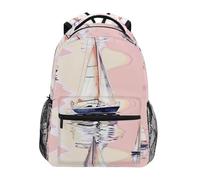 peiyeety Zaino per laptop con barca a vela carina (011) per donna e uomo, zaino da viaggio personalizzato per l'università, zaino casual da giorno