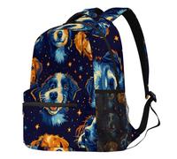 peiyeety Zaino per laptop con disegno di cane, per donna e uomo, grande capacità, zaino da viaggio leggero, casual, per lavoro, escursionismo e campeggio.