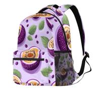 peiyeety Zaino per laptop con frutto tropicale della passione per uomo e donna, grande capacità, zaino da viaggio leggero, casual, per lavoro, escursionismo e campeggio.