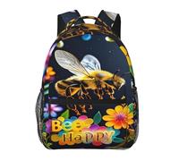 peiyeety Zaino per laptop da 15 pollici Spring Bee Happy Flower Floral, leggero, da viaggio, per uomini e donne, regalo