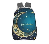 peiyeety Zaino trasparente in PVC resistente con mezzaluna e stelle per Eid al-Fitr, per concerti, lavoro e viaggi