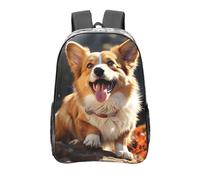 peiyeety Zaino trasparente in PVC resistente con simpatico cane Corgi per concerti, lavoro e viaggi