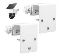 PEIZHIYC 2 supporti per grondaia compatibili con Eufy SoloCam S340/E30/4G LTE Cam S330, supporto per telecamera di sorveglianza senza foratura, supporto da parete in acciaio inox resistente alle