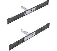 PEKA 100.0892.43 Set di Supporti Frontali KB 150/200 mm per Armadio Alto Standard, Acciaio Antracite, Argento