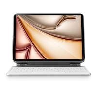 pekarejue Magic Keyboard Case per iPad Pro 11 pollici (M4) 2024: Smart Multi-Touch Trackpad, retroilluminazione RGB, riga funzioni, bianco sporco