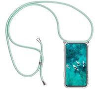 PekaTech Custodia con Collana per OnePlus Nord (5G), Cover Trasparente Morbido Silicone con Cordino Case con Laccio Tracolla [Antiurto] [AntiGraffio] [Antiscivolo] TPU Cover con Collana, Verde