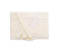 PEKITAS Coperta Punto Filo Bebe 100 x 100 cm 100% Acrilico Ecologico Made in Portogallo Beige