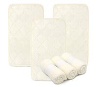 PEKITAS Fasciatoio protettivo impermeabile per bebè in fibra di bambù, arrotolabile, portatile, 35 x 70 cm, 3 pezzi