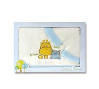 PEKITAS Set 3 lenzuola in coralina per lettino 60 x 120 cm, calde, grande spessore, morbide, invernali, pile (federa cuscino + lenzuolo con angoli - lenzuolo sopra) Animali blu