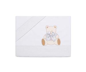 PEKITAS Set di lenzuola 3 pezzi per lettino 60 x 120 cm 100% cotone realizzato in Portogallo Orso Colore