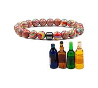 PEKJDS Bracciale anti-alcol Glame - ridurre l'urgenza di bere, Bracciale magnetico regolabile Glame anti-alcol, Bracciali anti-alcol magnetici, Bracciali magnetici sobrietà per uomini e donne (I)