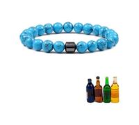 PEKJDS Bracciale anti-alcol Glame - ridurre l'urgenza di bere, Bracciale magnetico regolabile Glame anti-alcol, Bracciali anti-alcol magnetici, Bracciali magnetici sobrietà per uomini e donne (E)