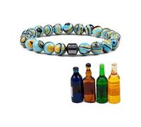 PEKJDS Bracciale anti-alcol Glame - ridurre l'urgenza di bere, Bracciale magnetico regolabile Glame anti-alcol, Bracciali anti-alcol magnetici, Bracciali magnetici sobrietà per uomini e donne (C)