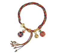 PEKJDS Bracciale di tonno di reincarnazione, corda colorata oro inghiottire Beast Couple Bracelet, rimuovere la risoluzione di sfortuna e reincarnazione braccialetto tibetano