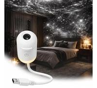 PEKJDS Proiettore Galaxy 2 in 1 con Luce Notturna, Proiettore Cielo Stellato USB con 12/24 Pellicole di Proiezione, Lampada Stellata 360° Regolabile con Luminosità Dimmerabile (24 Projection Films)