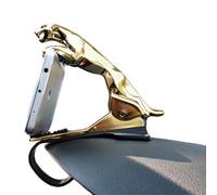 PEKJDS Supporto Telefono Auto da Cruscotto 360°, Porta Cellulare Auto Design Leopardo, Supporto Smartphone Universale Antiscivolo con Morsetto, Girevole per Telefoni fino a 6,5 Pollici (1, Gold)