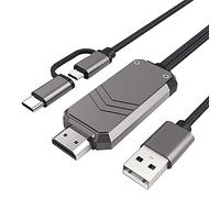 PEKKA adattatore per telefono a TV, tipo C/Micro-USB a adattatore compatibile con 1080P a compatibile convertitore