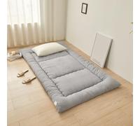 PEKMAR Materasso da Pavimento Singolo Tatami Spesso Futon Giapponese Portatile Pieghevole Arrotolabile Grigio, 90x190cm