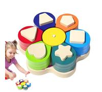 Pekoluta Gioco degli Incastri in Legno | Sorter Forme,Colore e Forma - Forme Geometriche Riconoscimento Colori Scatola Ordinamento Apprendimento Precoce Educativo per Bambini