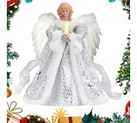 Pekoluta Puntale per Albero di Natale con Angelo | Statuetta con Angelo di Natale | Statuetta con Angelo di Natale, Decorazione Natalizia per Interni con di Piume