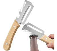 Pelapatate - 2 Pezzi Multifunzionali, 26 Cm, Manico Comodo, Pelafrutta Con Apribottiglie, Versatile Per Viaggi, Campeggio, Preparazione Dei Pasti All'aperto, Cucina Quotidiana, Preparazione Di