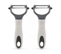 Pelapatate 2 Pezzi, Pelaverdure in Acciaio Inox,Sbucciatore Manuale | Lama Affilata e Resistente, Sbucciatore Impugnatura Ergonomica, Pela Verdure, per Patate, Carote, Mele, Cetrioli e Pere