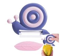 Pelapatate al cetriolo - Pelapatate manuale per frutta a forma di lumaca, grattugia in ceramica con manico antiscivolo, per insalate, campeggio e picnic all'aperto per bambini