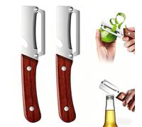 pelapatate, Coltello sbucciatore multifunzione, 2 in 1 con apribottiglie(2)